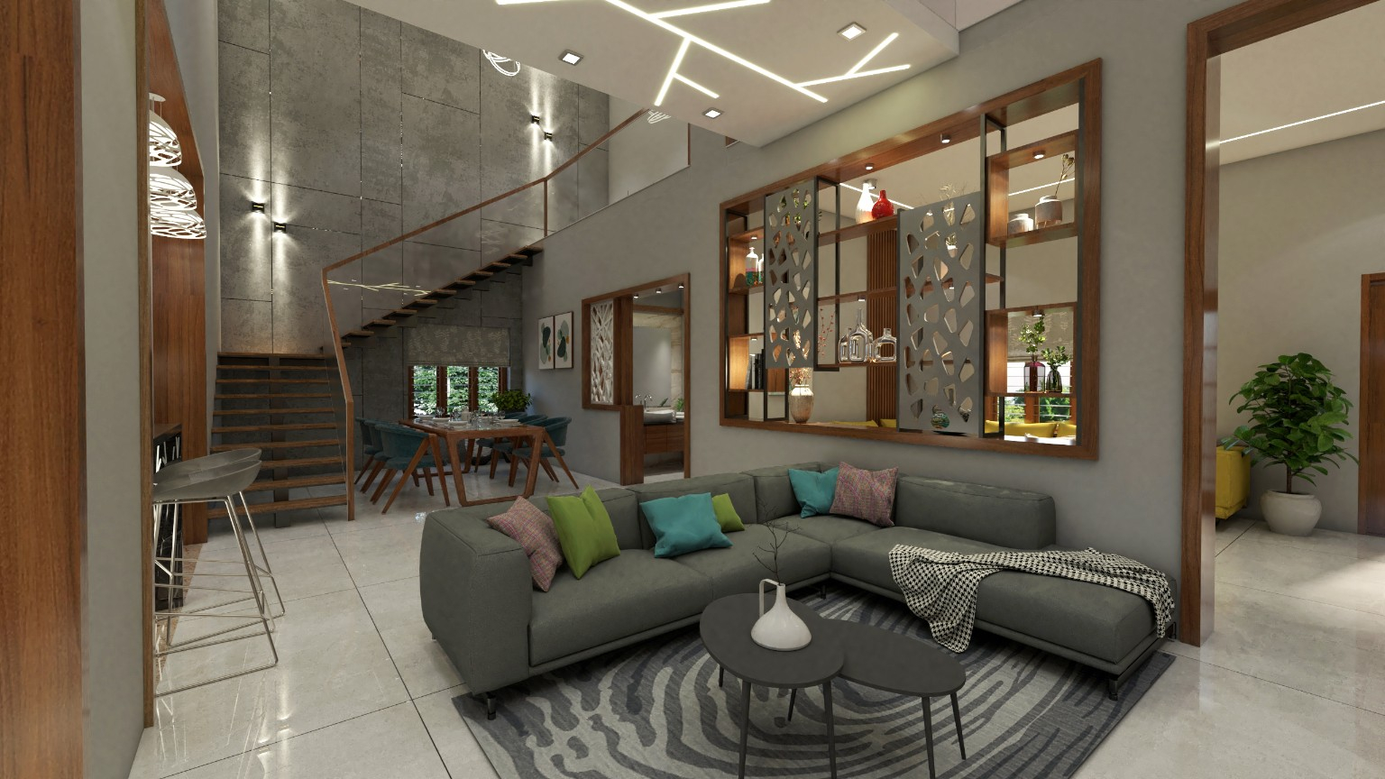Minimal contemporary full home interior
