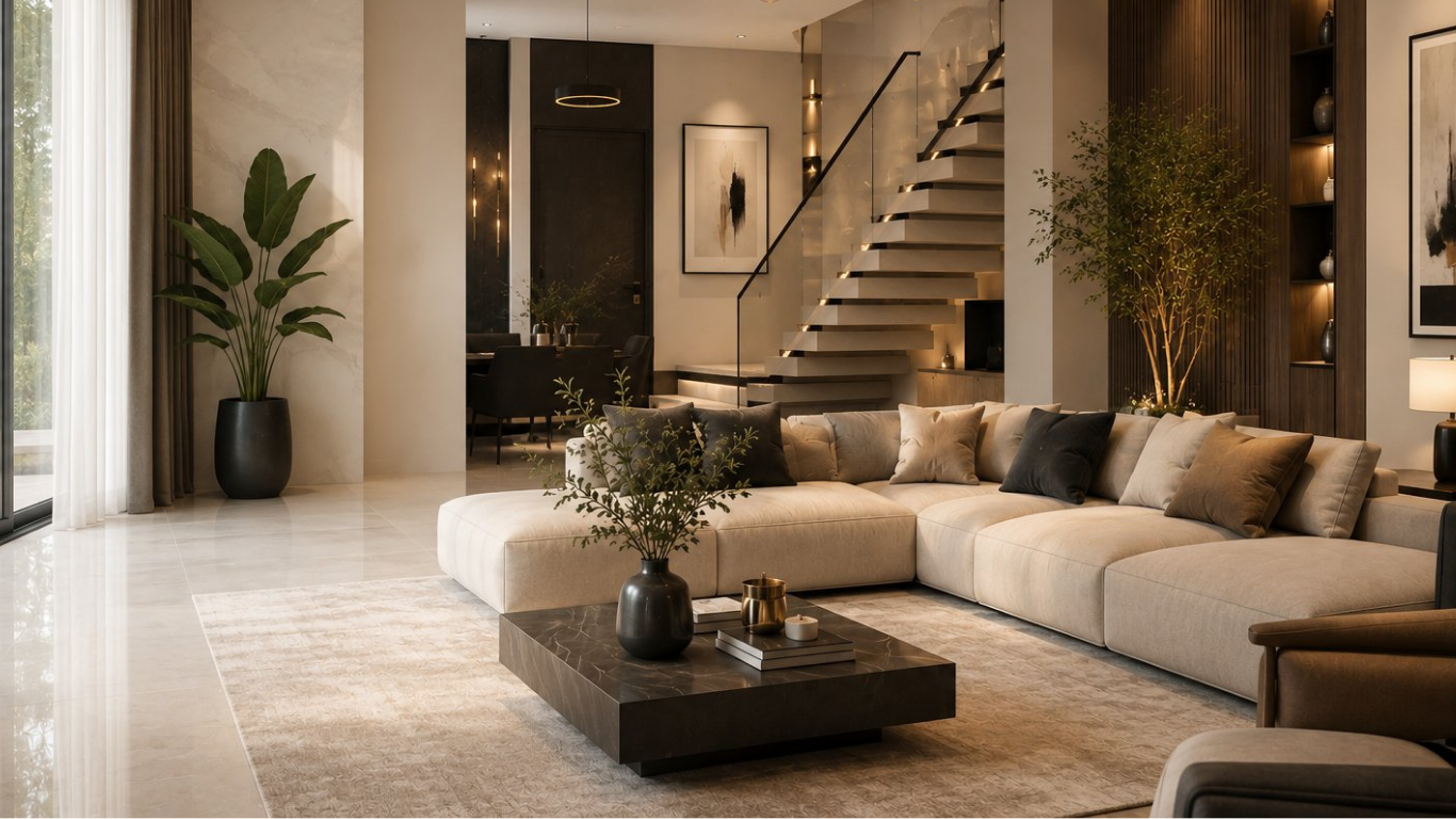 Contemporary living room interior design